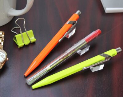 CREATIVE ART MATERIALS Caran D'ache Ballpoint Pen Metal Fluor Orange (849.030) - Image 4