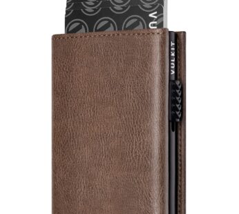 VULKIT Card Holder Wallet with Coin Pocket Magnetic Closure Pop Up Cards With ID Window Le