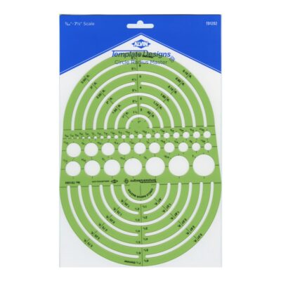 ALVIN Circle Radius Master Template TD1202, Template for Artists, Architects, Design and D