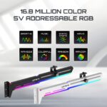 upHere 5V Addressable RGB White Graphics Card GPU Brace Support Video Card Sag Holder,Buil - Image 8