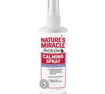 Nature’s Miracle Just for Cats Calming Spray Stress Reducing Formula, 8-ounce (P-5780), Wh