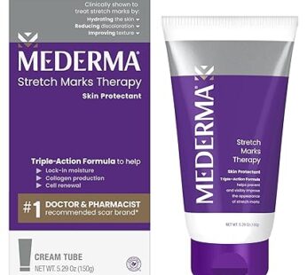 Mederma Stretch Marks Therapy, Helps Prevent and Treat Stretch Marks, Safe to Use When Pregnant, Pregnancy Skin Care, 5.29 oz (150g)