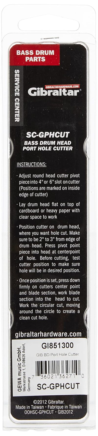 Gibraltar SC-GPHCUT Bass Drum Head Port Hole Cutter - Image 3