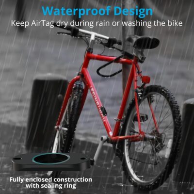SUPMEGA Bike Mount for AirTag, Waterproof Protective Aluminum Alloy Holder Hides AirTag Un - Image 4