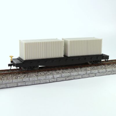 Evemodel C8720JJ 8pcs HO Scale 1:87 Shipping Container Blank Uncolored Cargo Box (20ft) - Image 3