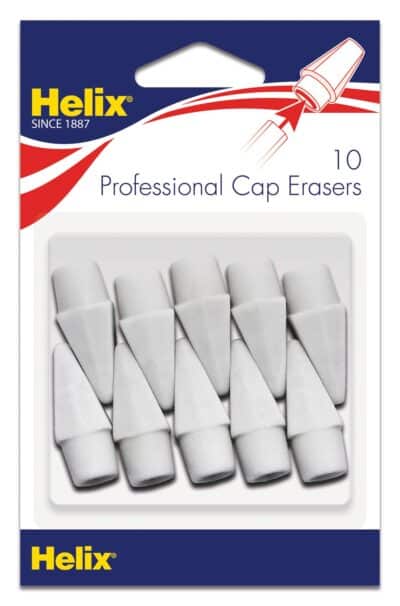 Maped Helix USA Helix Professional Pencil Cap Latex Free Oversized Erasers 10ct (37360), W