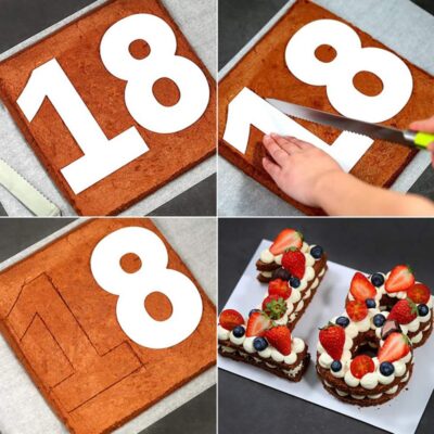 RAYNAG Cake Stencils (0-8 Number) Flat Plastic Mold Numerical Templates Cutting for DIY Ca - Image 6