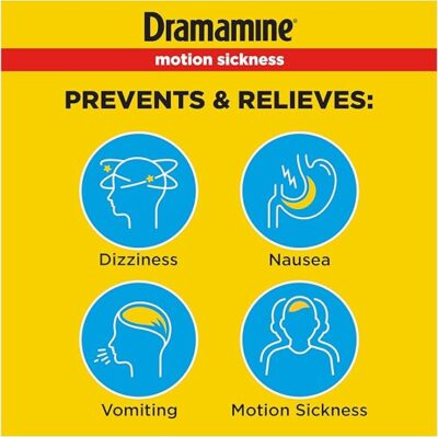 Dramamine Motion Sickness Original, Travel Vial, 12 Count, 3 Pack - Image 2