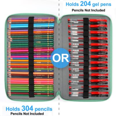 Vomgomfom Colored Pencil Case - Large Capacity Colored Pencil Holder with Zipper Closure T - Image 6