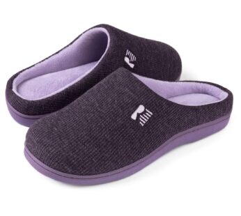 RockDove Women’s Original Two-Tone Memory Foam Slipper, Size 7-8 US Women, Eggplant
