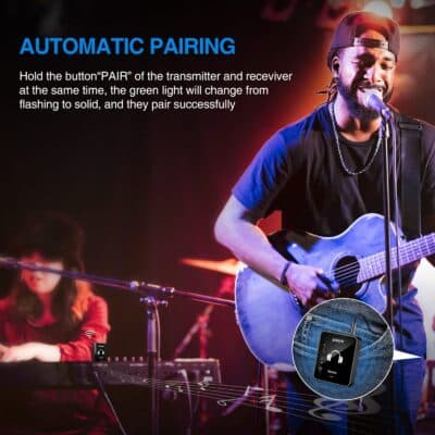 LEKATO MS-1 Wireless in Ear Monitor System 2.4G Stereo Wireless IEM System with Beltpack T - Image 5