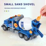 haomsj Big Cement Mixer Toy Truck with Lights Sounds and Working Parts, Friction Powered P - Image 2