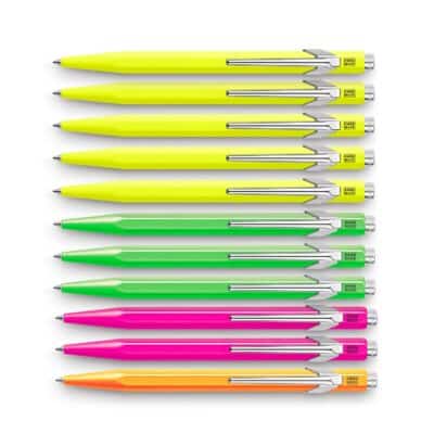 CREATIVE ART MATERIALS Caran D'ache Ballpoint Pen Metal Fluor Orange (849.030) - Image 2