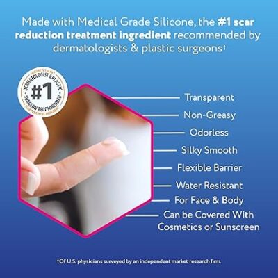 ScarAway Acne Scar Treatment, Clear Silicone Scar Gel, 100% Medical-Grade, Helps Improve Size, Color & Texture of Post-Acne Hypertrophic & Keloid Scars on Face & Body, Water Resistant, 15 grams - Image 5