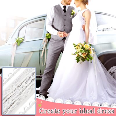 10 Yards Gimp Braid Trim with Elastic Button Loop Bridal Button Loops Dress Zipper Extende - Image 7