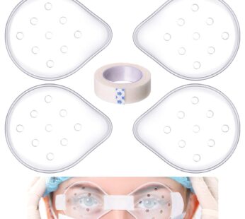 Spnico 5 Pieces Plastic Eye Clear Ventilated Eye Transparent Hole Eye Coverings with Gentl