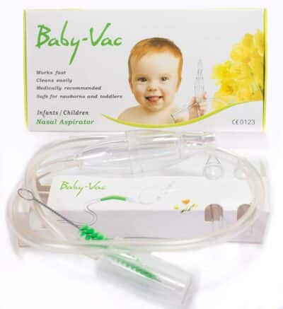 BABY-VAC Clinically Tested Baby Nasal Aspirator - Vacuum-Powered Nose Sucker with Suction