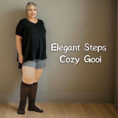 Gooi Extra Wide Socks for Swollen Feet Soft Stretch up to 30" Seniors Diabetics Men Women - Image 8