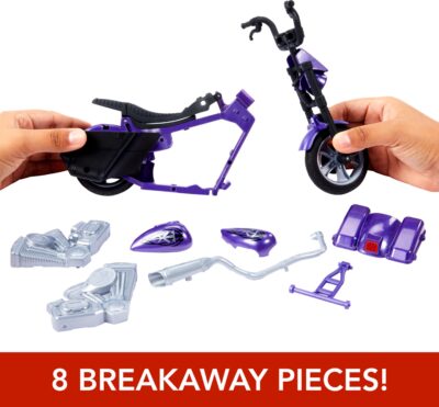 Mattel WWE Wrekkin' Action Figure & Toy Vehicle Set, Undertaker with Slamcycle Motorcycle - Image 4