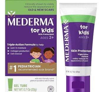 Mederma Scar Gel for Kids, Reduces the Appearance of Scars, 1 Pediatrician Recommended, Goes on Purple, Rubs in Clear, Kid Friendly, Grape Scent, 0.70 Oz