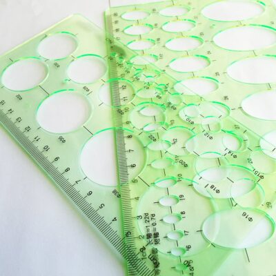 XYBAGS 2PCS Professional Quality Circle and Oval Template Measuring Templates Ruler for Of - Image 4