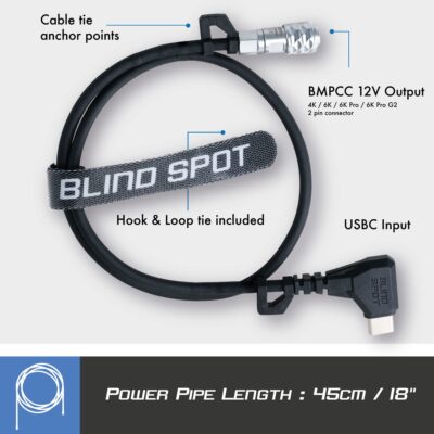 Power Pipe BMPCC Version 2 by Blind Spot - BMPCC Power Cable Blackmagic Pocket Cinema Came - Image 3