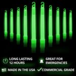 Cyalume Glow Sticks Military Grade Lightstick - Premium Green 6? SnapLight Emergency Chemi - Image 2