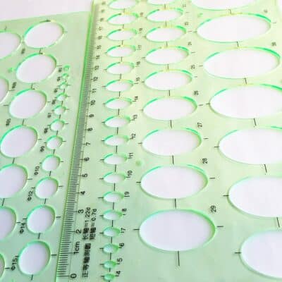 XYBAGS 2PCS Professional Quality Circle and Oval Template Measuring Templates Ruler for Of - Image 3
