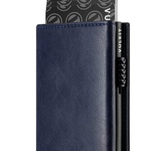 VULKIT Card Holder Wallet with Coin Pocket Magnetic Closure Pop Up Cards With ID Window Le