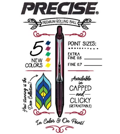PILOT Precise V5 RT Refillable & Retractable Liquid Ink Rolling Ball Pens, Extra Fine Poin - Image 4
