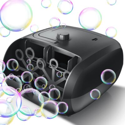Bubble Machine - 16 Wands 8000+ Bubbles/min Bubble Machine for Kids and Toddlers - 14.2oz