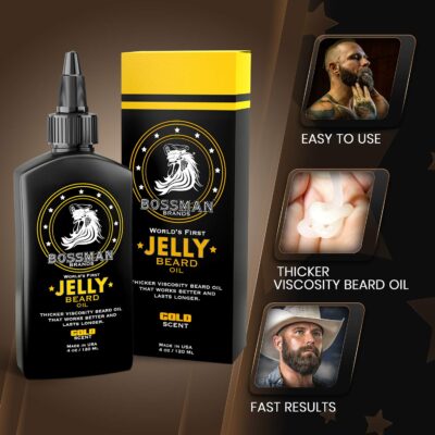 Bossman Beard Oil Jelly (4oz) - Beard Growth Softener, Moisturizer Lotion Gel with Natural - Image 6