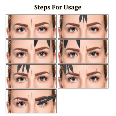 Charme Princesse Eyebrow Ruler Stainless Steel Tattoo Eyebrow Stencil Ruler Three-Point Po - Image 6