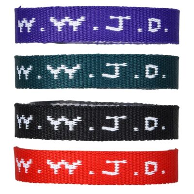 Rhode Island Novelty W.W.J.D. Webbing Bracelets, Twelve Per Order - Image 3