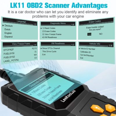 OBD2 Scanner Ease Setup Plug-Play: Clear Reset Engine Error Code Professional Code Reader - Image 3