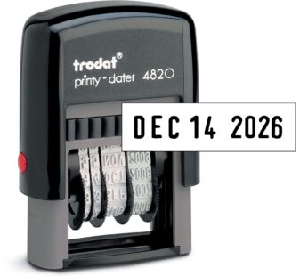 Trodat Printy 4820 Date Stamp, Self-Inking Stamp for Professional and Personal Application