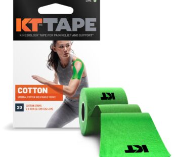 KT Tape, Original Cotton, Elastic Kinesiology Athletic Tape, 20 Count, 10? Precut Strips,