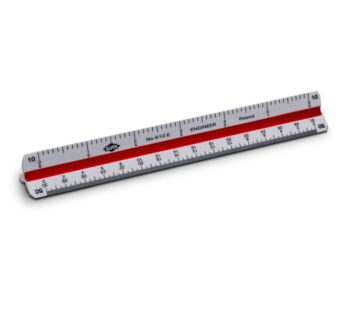 ALVIN 610E Metric Engineer Triangle Scale, Multipurpose Ruler for Drawing, Planning, and D