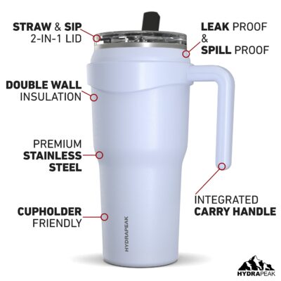 Hydrapeak Roadster 40oz Stainless Steel Tumbler Double Wall Vacuum Insulated Water Bottle - Image 2