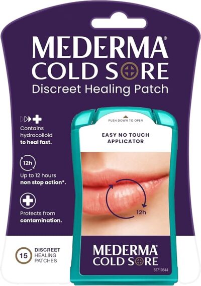 Mederma Fever Blister Discreet Healing Patch - A Patch That Protects and Conceals Cold Sores - 15 Count