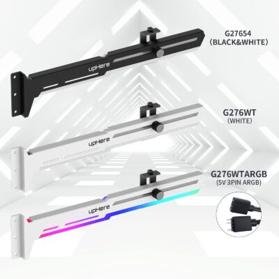 upHere 5V Addressable RGB White Graphics Card GPU Brace Support Video Card Sag Holder,Buil - Image 6