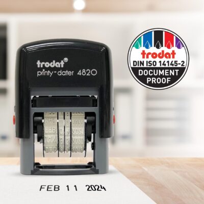 Trodat Printy 4820 Date Stamp, Self-Inking Stamp for Professional and Personal Application - Image 5