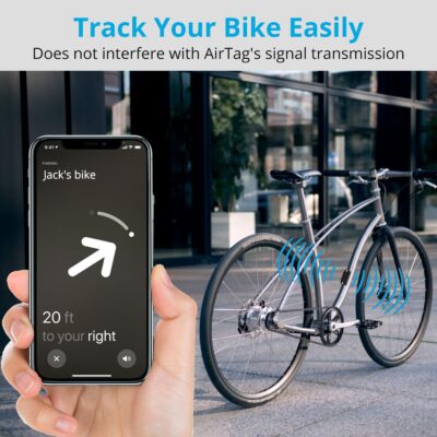 SUPMEGA Bike Mount for AirTag, Waterproof Protective Aluminum Alloy Holder Hides AirTag Un - Image 7