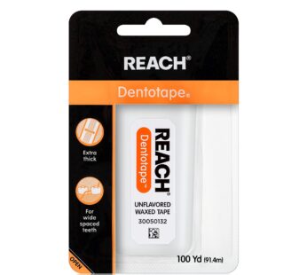 Reach Dentotape Waxed Dental Floss | Effective Plaque Removal, Extra Wide Cleaning Surface