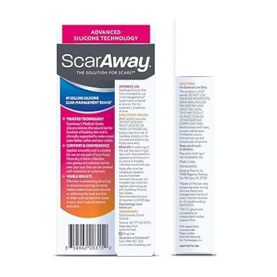 ScarAway Acne Scar Treatment, Clear Silicone Scar Gel, 100% Medical-Grade, Helps Improve Size, Color & Texture of Post-Acne Hypertrophic & Keloid Scars on Face & Body, Water Resistant, 15 grams - Image 6