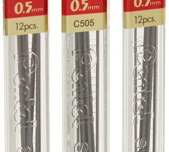 Pentel Super Hi-Polymer Lead Refill, 0.5mm, Fine, 4B, 144 Pieces of Lead (C505-4B),Gray