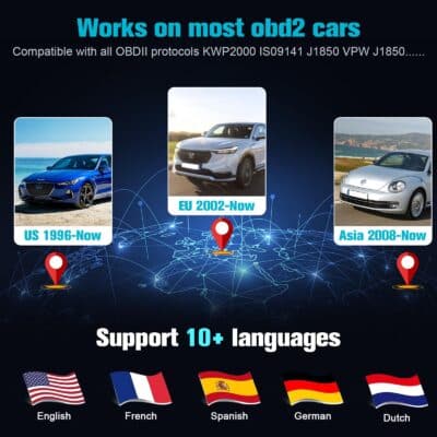 OBD2 Scanner Ease Setup Plug-Play: Clear Reset Engine Error Code Professional Code Reader - Image 6