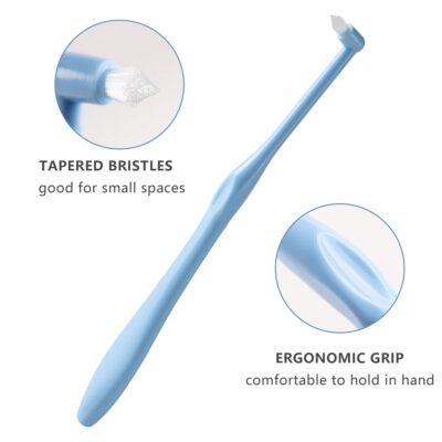 LOVEWEE End-Tuft Tapered Trim Toothbrush, 6 PCS Tufted Toothbrush Interspace Brush Wisdom - Image 3