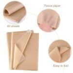 CHRORINE 60 Sheets Kraft Tissue Paper Bulk Brown Wrapping Paper Art Paper Crafts for DIY P - Image 4