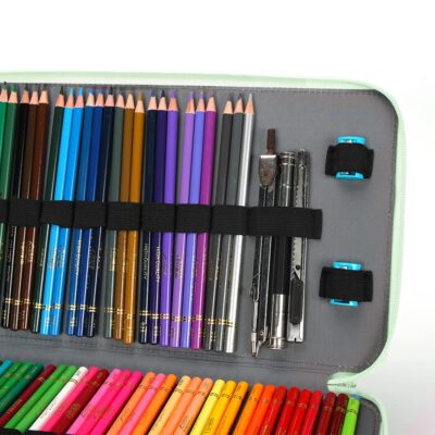 Vomgomfom Colored Pencil Case - Large Capacity Colored Pencil Holder with Zipper Closure T - Image 7